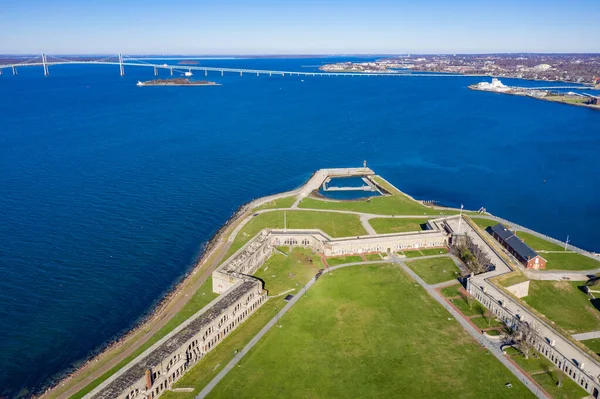 Fort Adams Ancien Poste Armée Des États Unis Newport Rhode — Photo