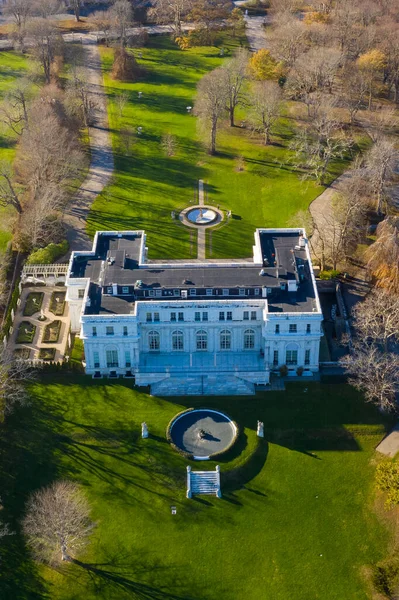 Vista Exterior Histórica Mansão Rosecliff Newport Rhode Island — Fotografia de Stock