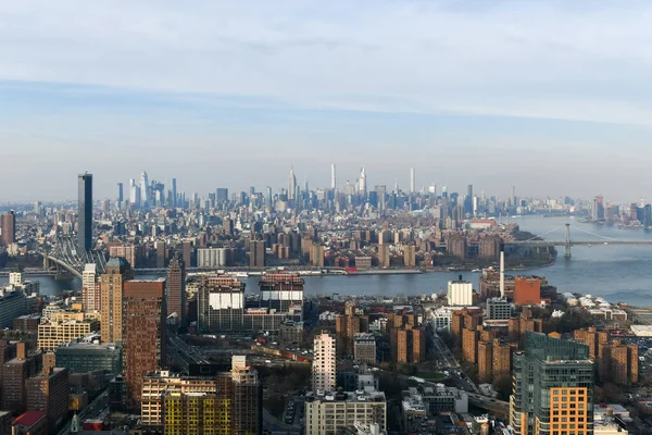 Vista Panorámica Del Horizonte Nueva York Desde Centro Brooklyn —  Fotos de Stock