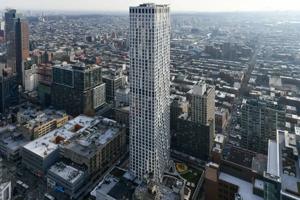 Panoramiczny Widok Panoramę Nowego Jorku Centrum Brooklynu — Zdjęcie stockowe