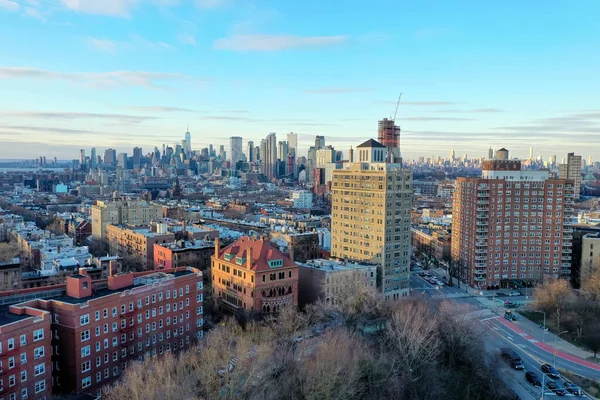 Flygfoto Över Manhattan Och Brooklyn Skyline Från Prospect Heights Brooklyn — Stockfoto