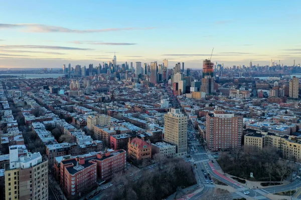 Vista Aérea Del Horizonte Manhattan Brooklyn Desde Prospect Heights Brooklyn — Foto de Stock