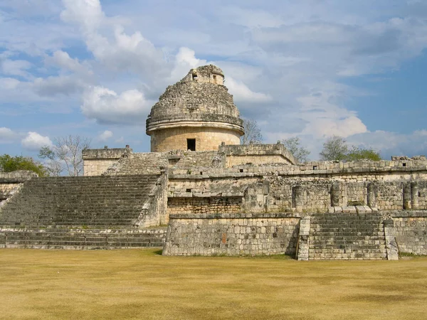 Templo Observatório Caracol Chichen Itza Antigas Ruínas Religiosas Maias México — Fotografia de Stock