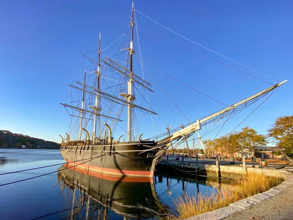 Mystic Connecticut October 2020 Mystic Seaport Outdoor Recreated 19Th Century — Stock Photo, Image