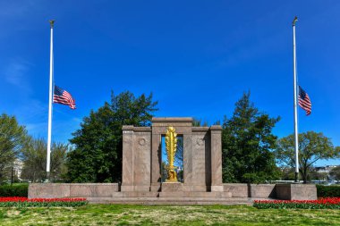Washington, DC - 3 Nisan 2021: Washington, DC 'deki Başkan Parkı' nda İkinci Bölüm Anıtı.