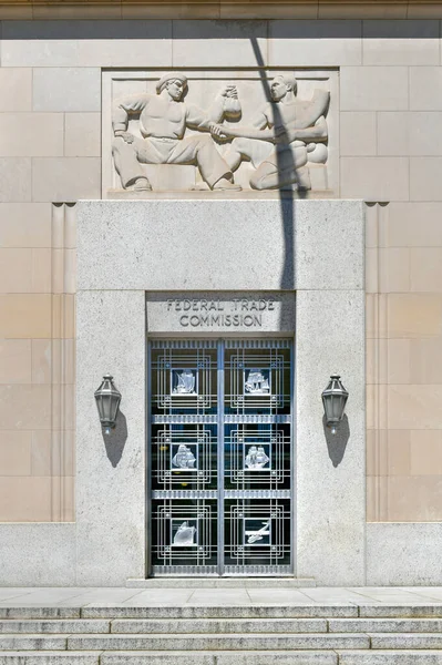 Washington April 2021 Art Deco Fassade Des Gebäudes Der Federal — Stockfoto