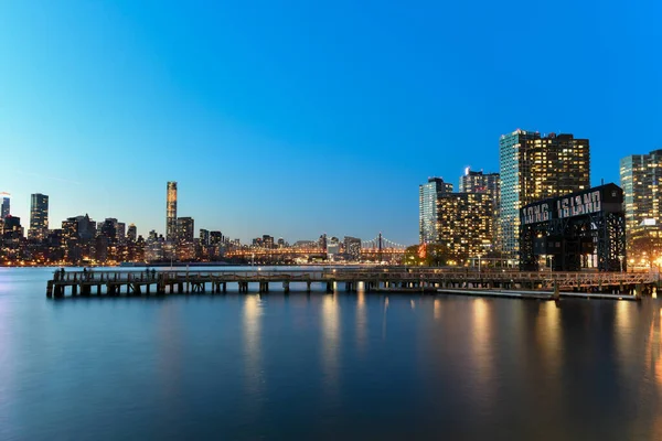 New York Avril 2021 Vue Midtown Manhattan Coucher Soleil Depuis — Photo