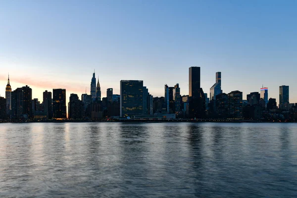 New York City Apr 2021 View Midtown Manhattan Sunset Long — Stock Photo, Image