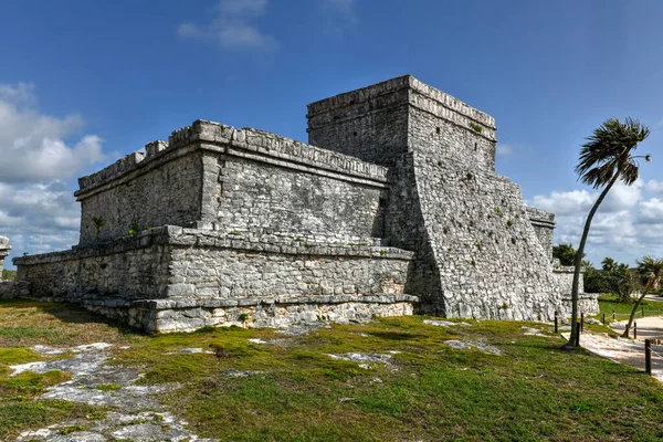 Castelo Castillo Cidade Maia Tulum México — Fotografia de Stock