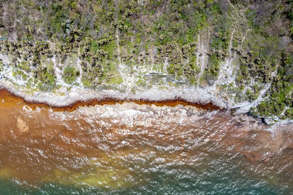 Vista Panorámica Aérea Las Playas Costa Tulum México — Foto de Stock