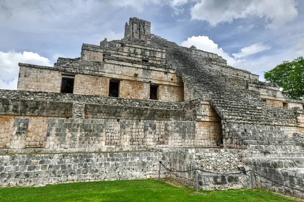 Edzna Sítio Arqueológico Maia Norte Estado Mexicano Campeche Edifício Cinco — Fotografia de Stock
