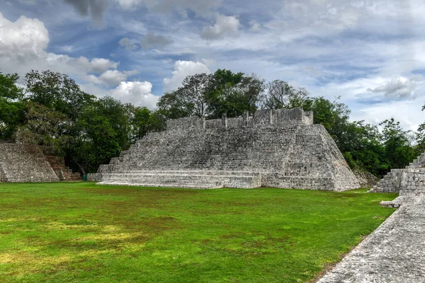 Edzna Sítio Arqueológico Maia Norte Estado Mexicano Campeche Templo Lua — Fotografia de Stock