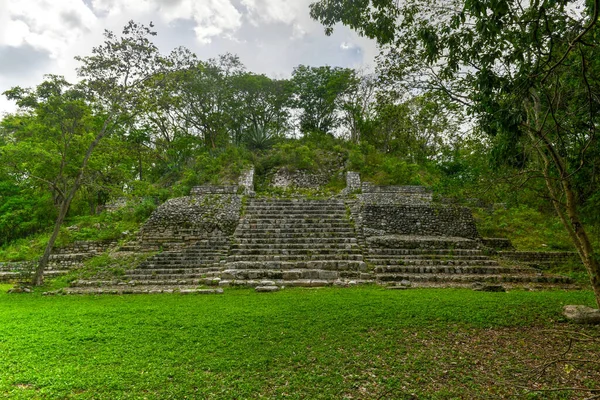 Edzna Sitio Arqueológico Maya Norte Del Estado Mexicano Campeche Estructura — Foto de Stock