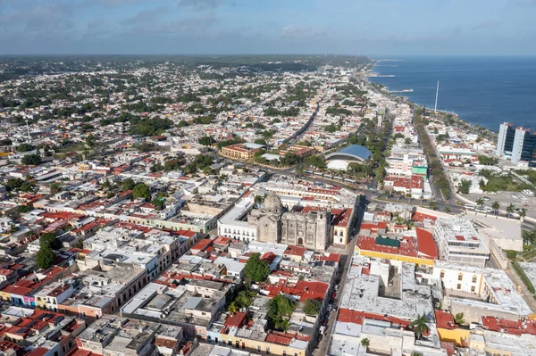 Panoramic View Skyline Campeche Capital State Campeche World Heritage Site — Stock Photo, Image