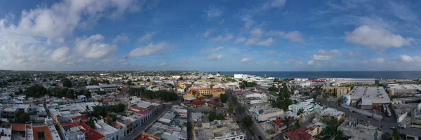 Panoramiczny Widok Panoramę Campeche Stolicy Stanu Campeche Światowego Dziedzictwa Unesco — Zdjęcie stockowe