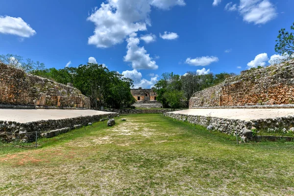 Ball Court Territory Uxmal Archeological Historical Site Ancient City Representative — Stock Photo, Image