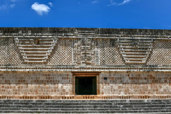 Čtyřúhelník Jeptišek Yucatanu Mexickém Uxmal — Stock fotografie