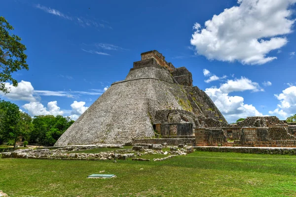 Pirâmide Mágico Uxmal Yucatan México Estrutura Mais Alta Mais Reconhecível — Fotografia de Stock