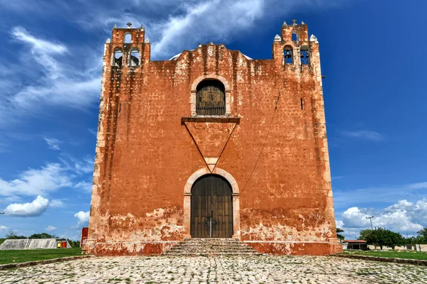 San Mateo Katolska Kyrkan Santa Elena Yucatan Mexiko Dagen — Stockfoto