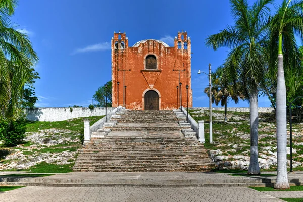 San Mateo Catholic Church Santa Elena Yucatan Mexico Day — Stock Photo, Image