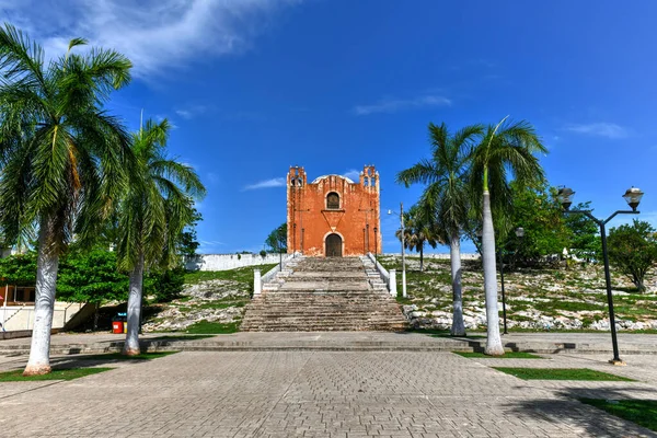 San Mateo Catholic Church Santa Elena Yucatan Mexico Day — Stock Photo, Image