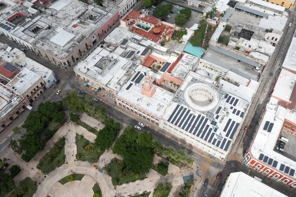Vista Aérea Del Ayuntamiento Palacio Municipal Mérida Yucatán México — Foto de Stock