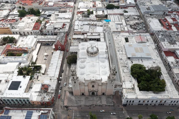 Merida Mexiko Mai 2021 Die San Ildefonso Kathedrale Von Merida — Stockfoto