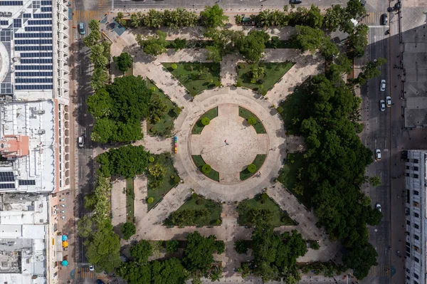 Plaza Grande Nin Havadan Görünüşü Merida Şehir Merkezi Meksika Yucatan — Stok fotoğraf