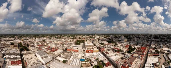 Vista Aérea Plaza Grande Centro Cidade Merida México Península Yucatan — Fotografia de Stock
