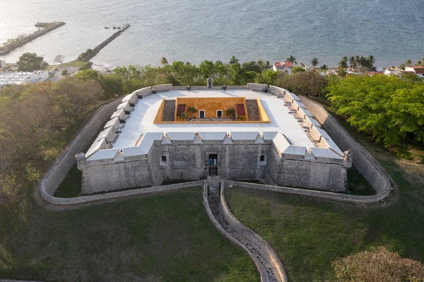 Letecký Pohled Pevnost San Miguel Campeche Mexiko Poloostrově Yucatan — Stock fotografie