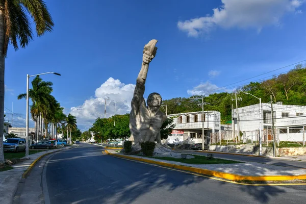 Campeche Mexiko Května 2021 Památník Oživení Campeche Mexiko Nachází Podél — Stock fotografie