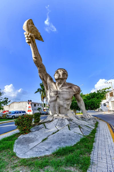 Campeche México Maio 2021 Monumento Ressurgimento Campeche México Localizado Longo — Fotografia de Stock