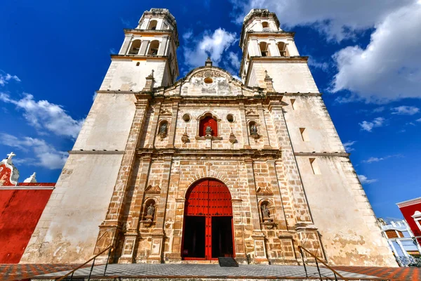 Catedral São Francisco Campeche Por Independence Plaza Campeche México — Fotografia de Stock