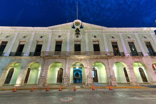 Pałac Rządu Palacio Del Gobierno Rynku Głównym Merida Jukatan Meksyk — Zdjęcie stockowe