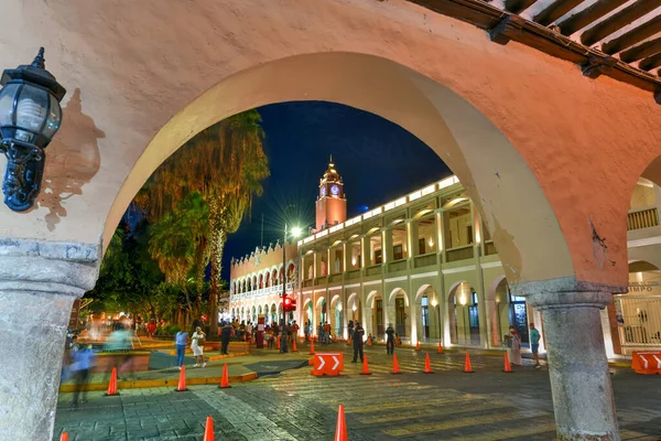 Merida Mexiko Května 2021 Fasáda Radnice Město Palacio Meridě Yucatan — Stock fotografie