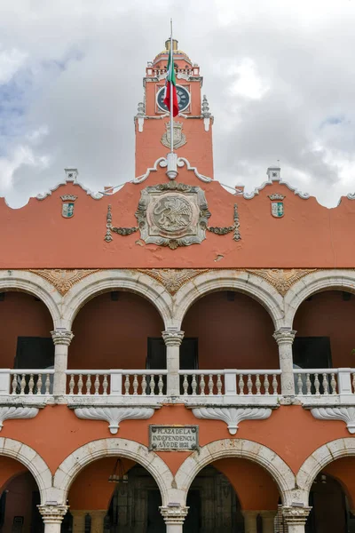 Fasada Ratusza Palacio Municipal Merida Jukatan Meksyk — Zdjęcie stockowe