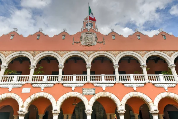 Fachada Del Ayuntamiento Mérida Yucatán México — Foto de Stock