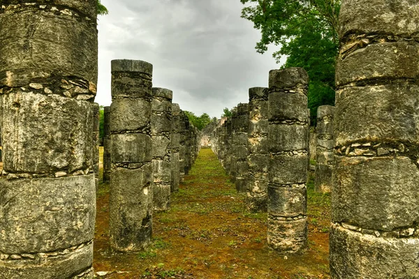 Templo Los Guerreros Chrám Válečníků Chichen Itza Yucatanu Mexiko Památka — Stock fotografie
