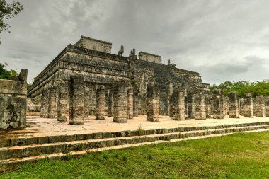 Templo de los Guerreros, Savaşçılar Tapınağı, Chichen Itza Yucatan, Meksika, UNESCO Dünya Mirası Bölgesi.