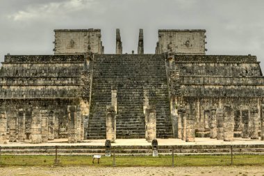 Templo de los Guerreros, Savaşçılar Tapınağı, Chichen Itza Yucatan, Meksika, UNESCO Dünya Mirası Bölgesi.