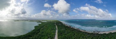 Quintana Roo, Meksika 'daki Tulum yarımadasının manzarası.