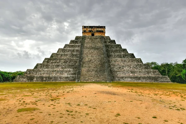 Піраміда Кукулкана Чічен Іці Стародавньому Майянському Місті Мексиканському Регіоні Юкатан — стокове фото