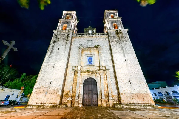 Katedra San Gervasio Zabytkowy Kościół Valladolid Półwyspie Jukatan Meksyku Zbudowany — Zdjęcie stockowe