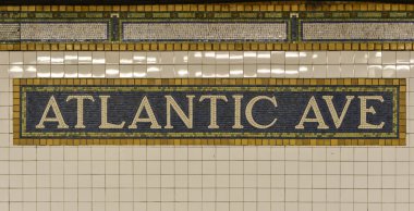 Atlantic Avenue Subway Sign, Brooklyn, New York clipart