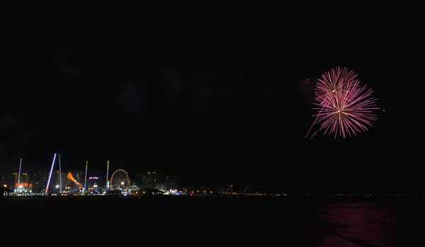 Feux d'artifice de Coney Island Beach — Photo