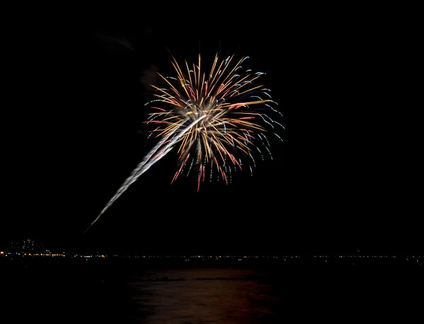 Coney Island Beach Fireworks — Stock Photo, Image