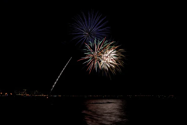 Coney island beach fyrverkerier — Stockfoto