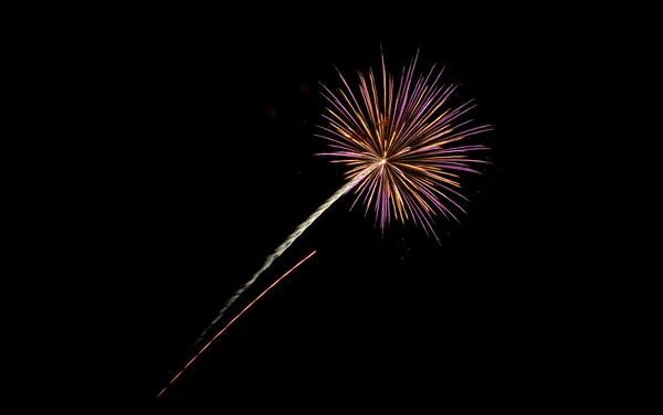 Feuerwerk am Strand von Coney Island — Stockfoto