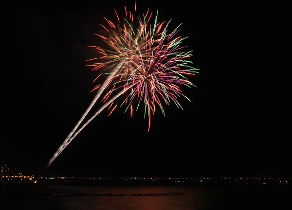 Coney Island Beach Fireworks — Stock Photo, Image