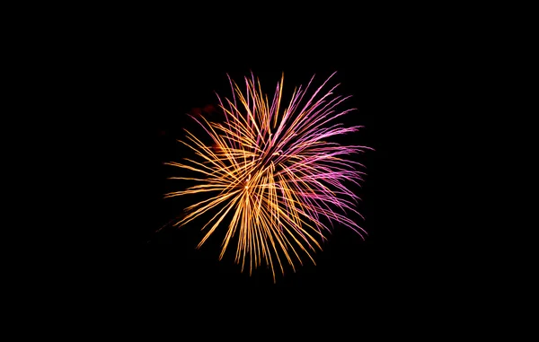 Feuerwerk am Strand von Coney Island — Stockfoto